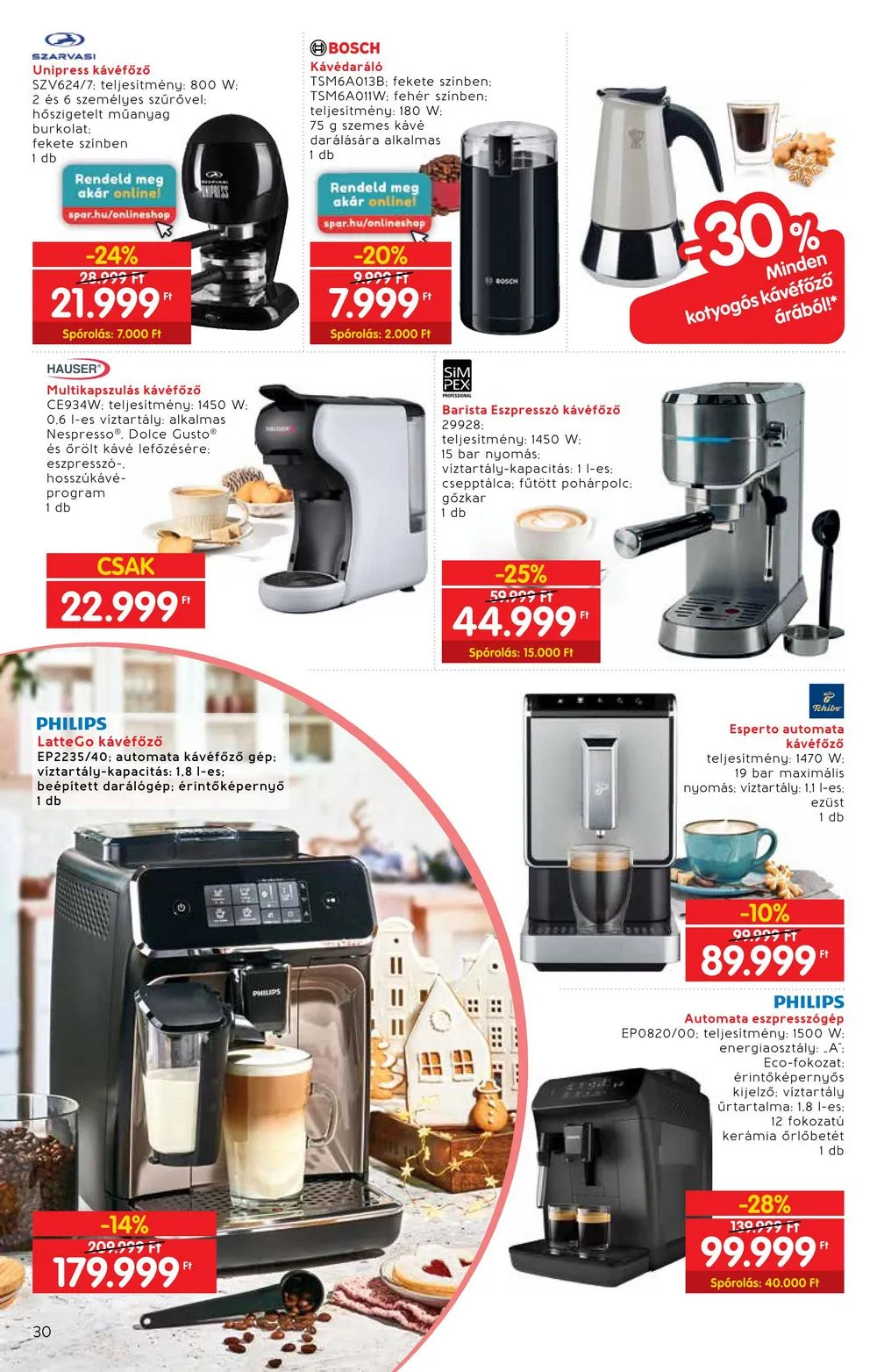 Interspar akciós újság Ajandekkatalogus 10.18–11.15 – 30. oldal