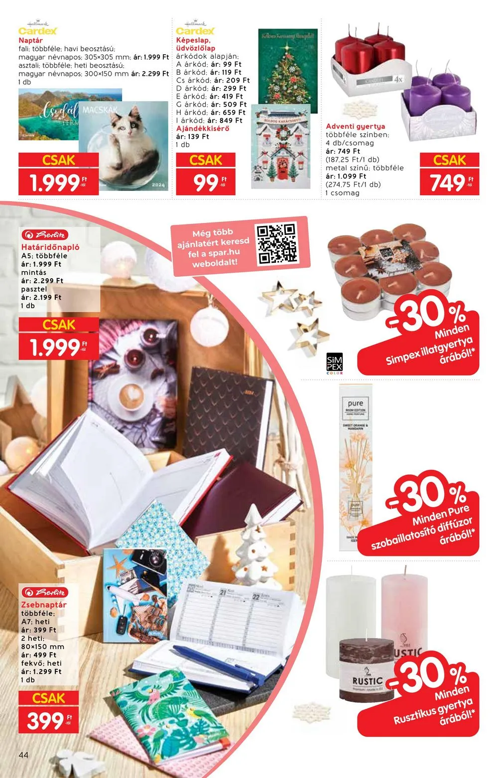 Interspar akciós újság Ajandekkatalogus 10.18–11.15 – 44. oldal