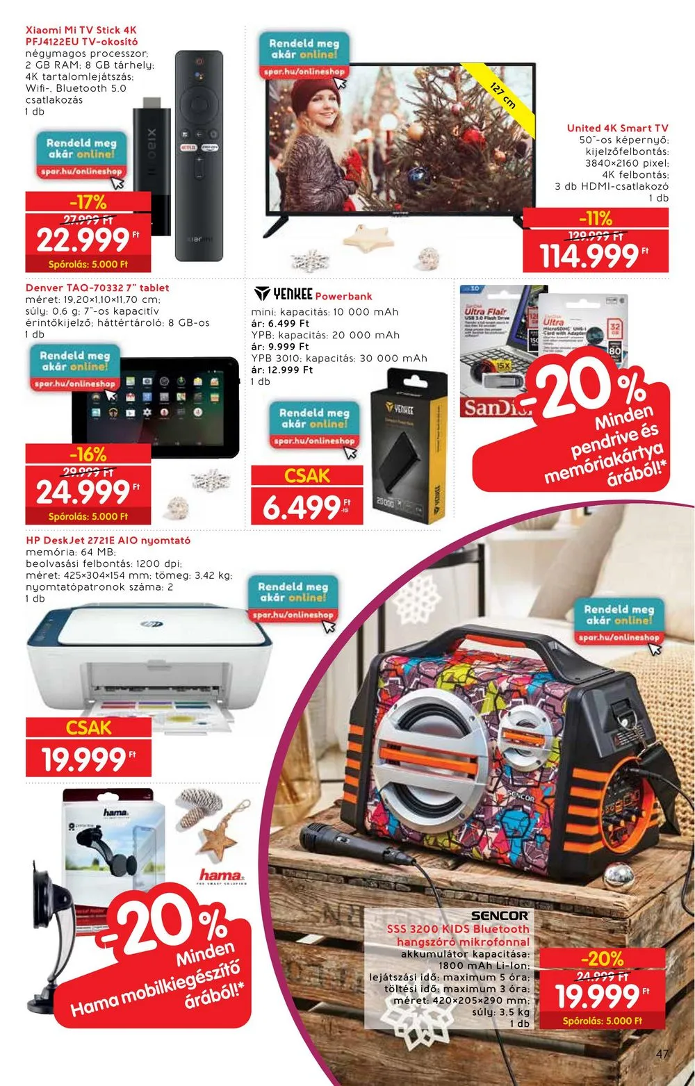 Interspar akciós újság Ajandekkatalogus 10.18–11.15 – 47. oldal