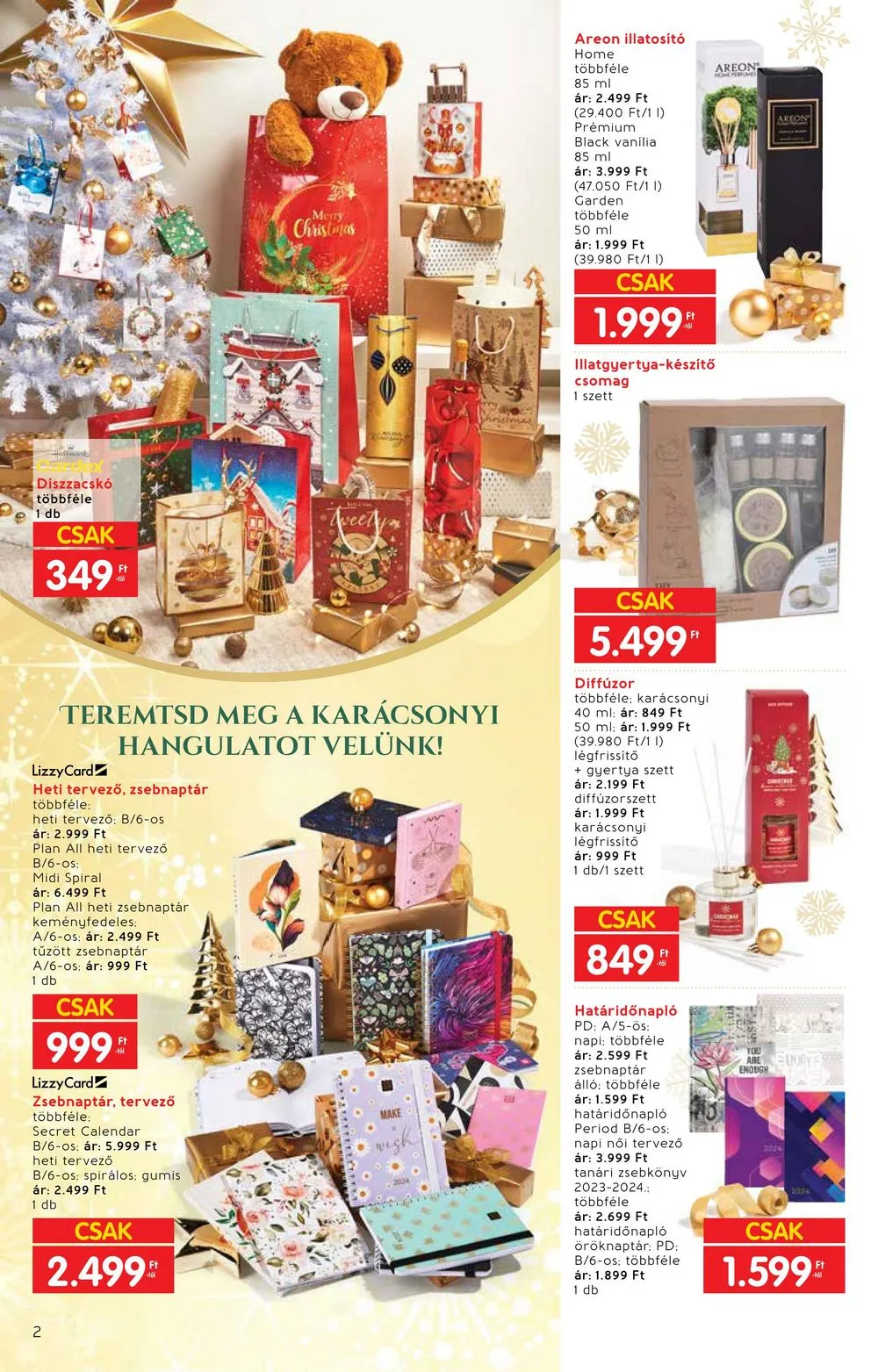 Interspar akciós újság Ajandekok 11.22–12.24 – 2. oldal