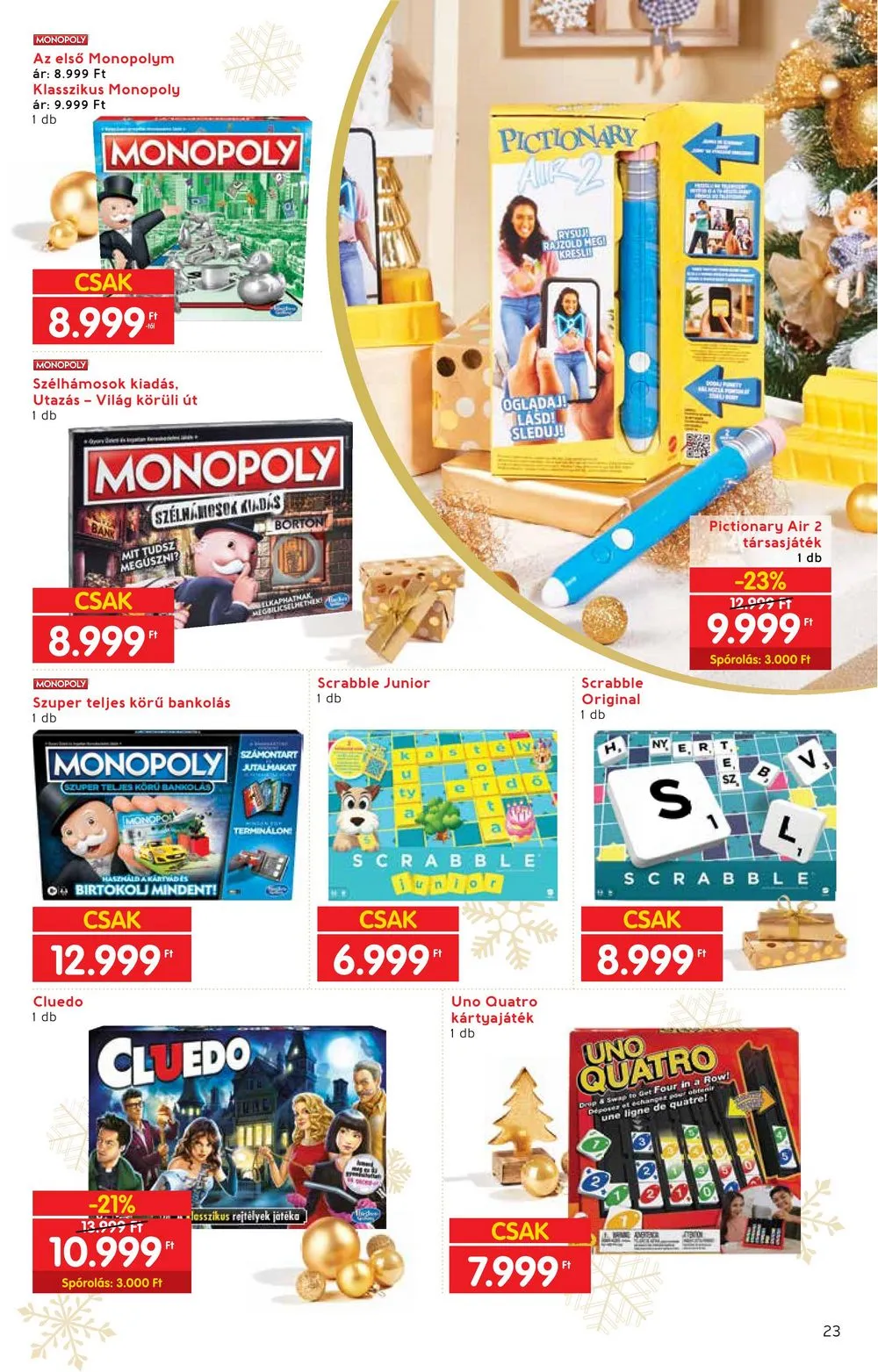 Interspar akciós újság Ajandekok 11.22–12.24 – 23. oldal