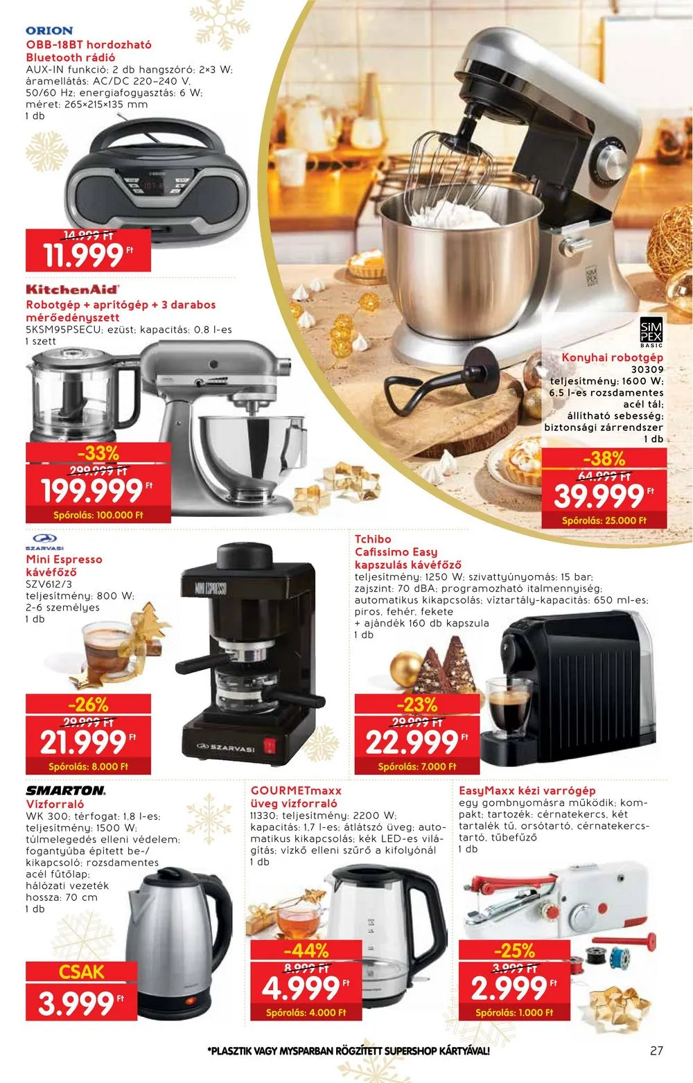 Interspar akciós újság Ajandekok 11.22–12.24 – 27. oldal
