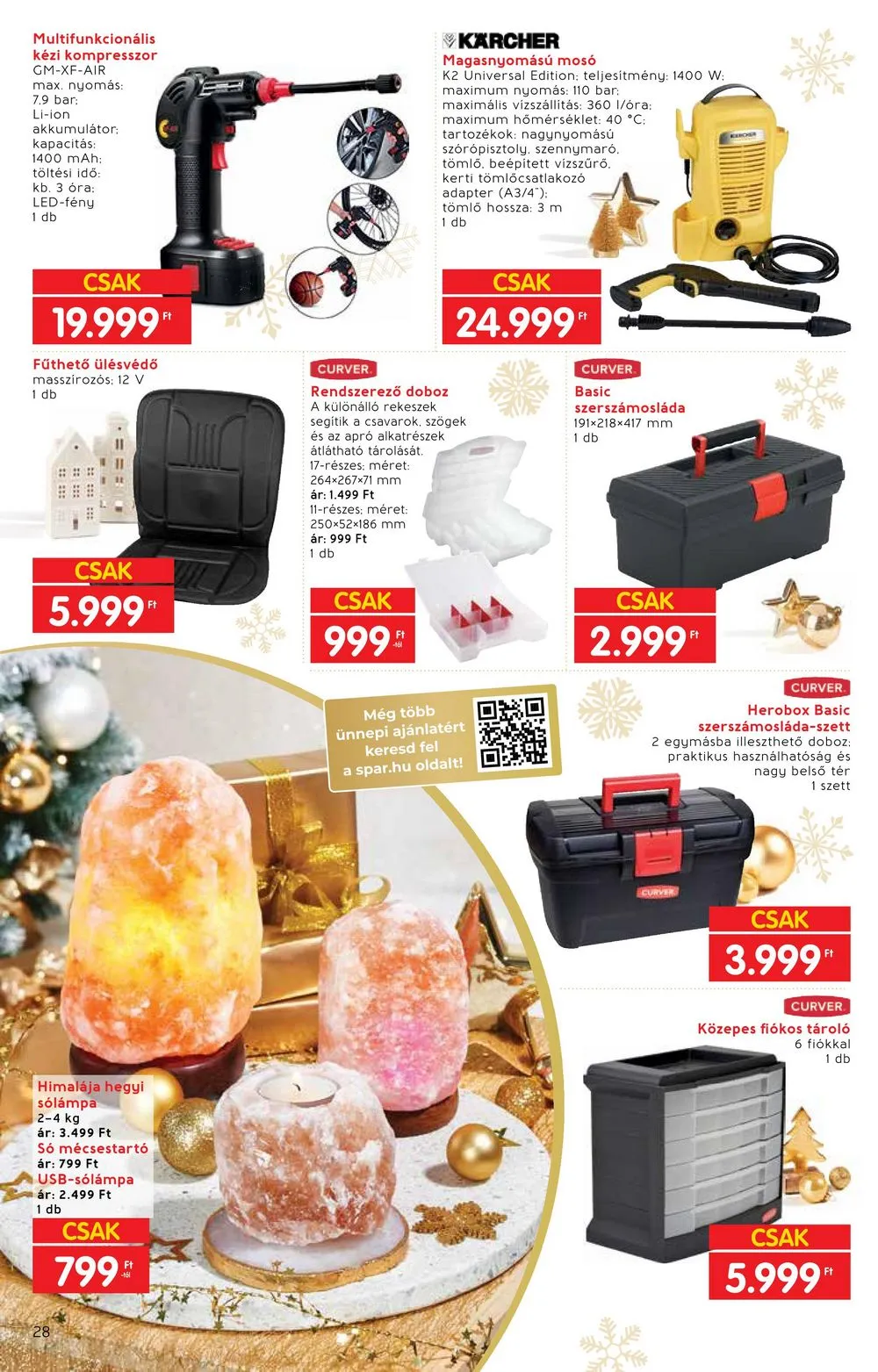 Interspar akciós újság Ajandekok 11.22–12.24 – 28. oldal