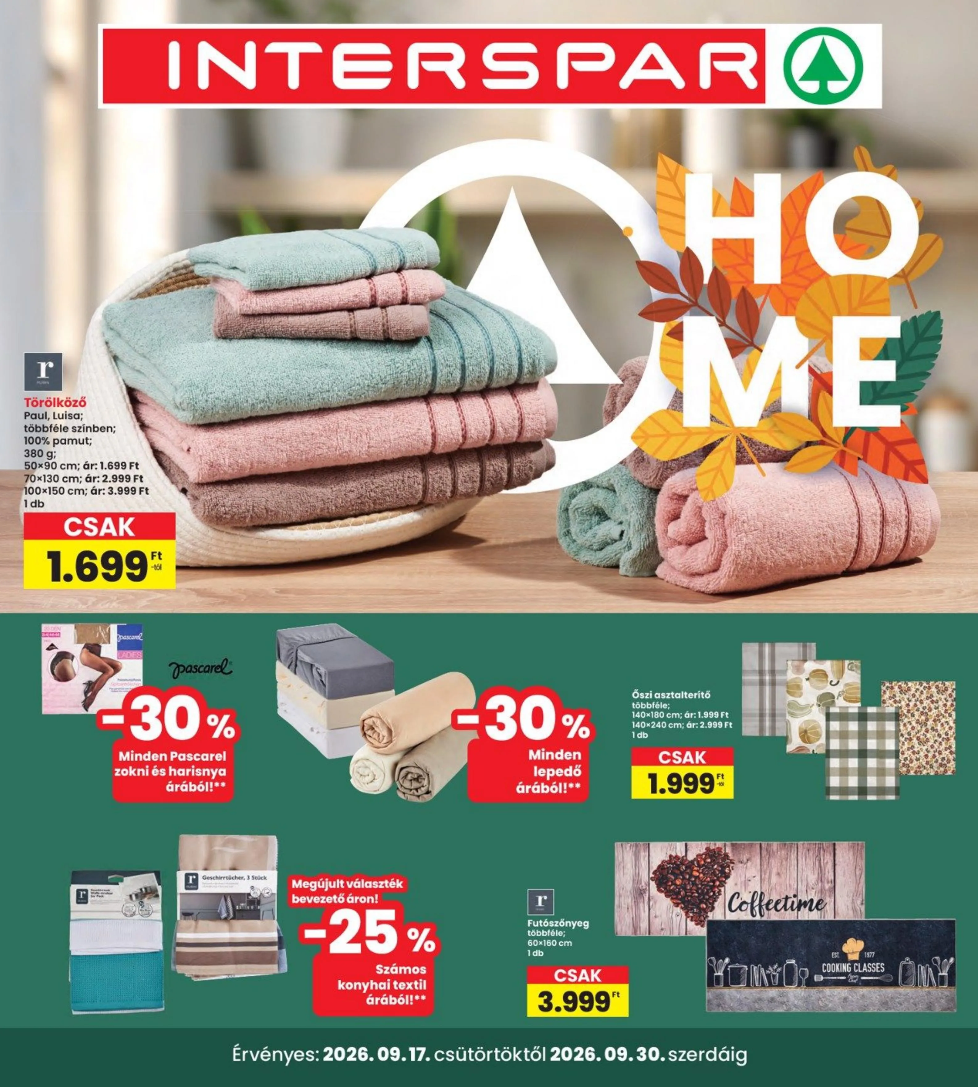Interspar akciós újság Home katalógus 09.17–09.30