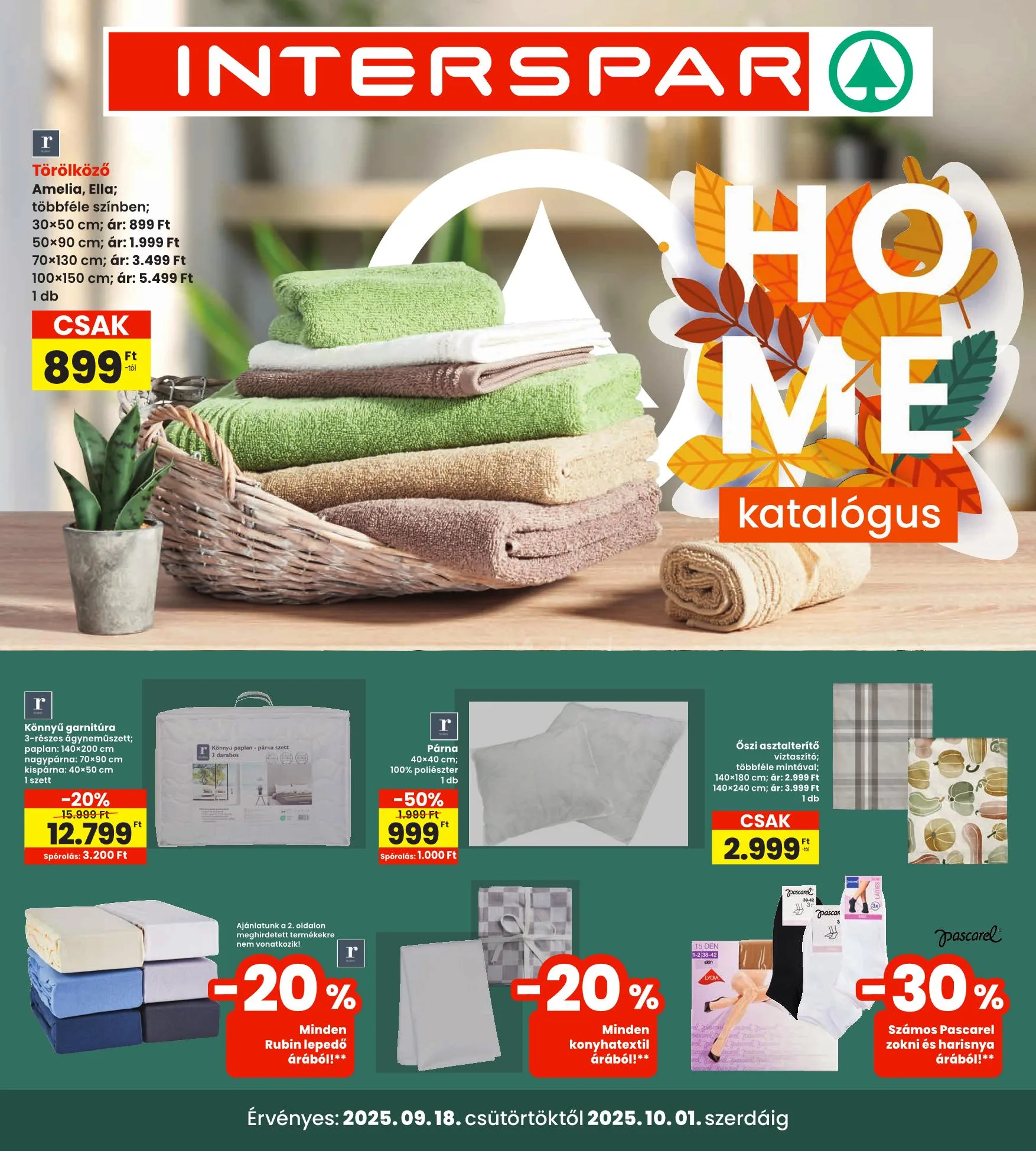 Interspar akciós újság Home 09.18–10.01