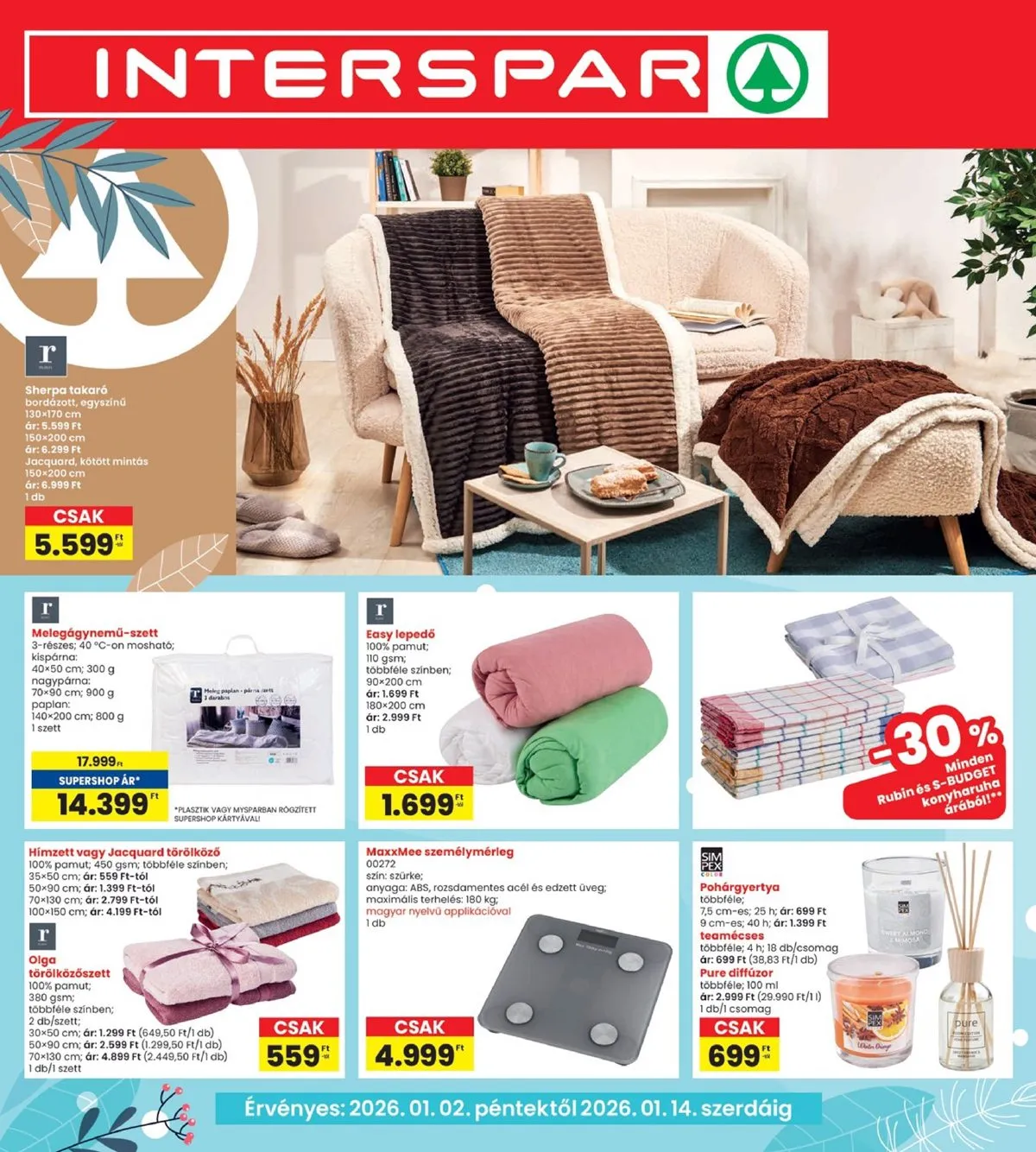 Interspar akciós újság Home 01.02–01.14