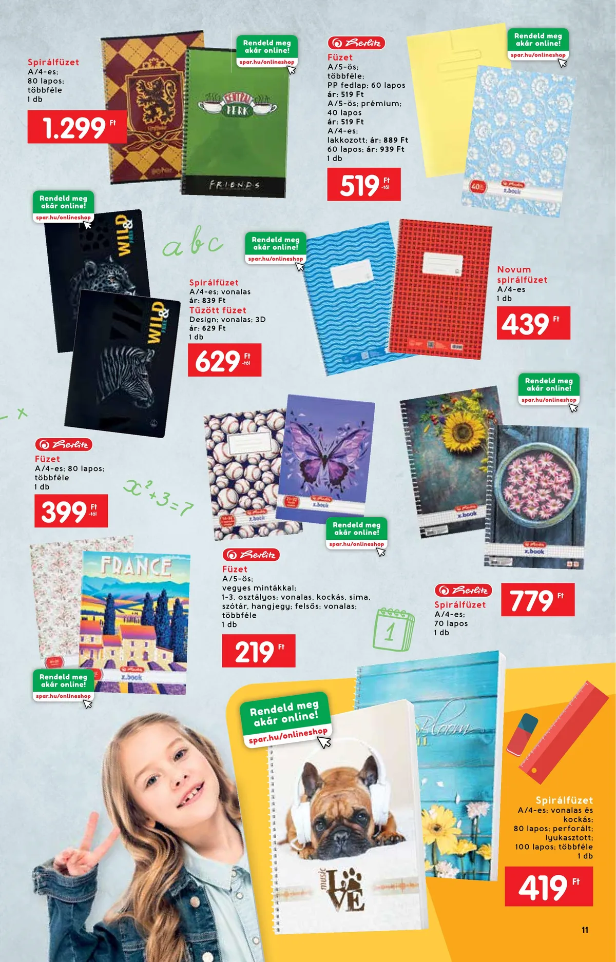 Interspar akciós újság Iskola katalógus 07.20–08.17 – 11. oldal