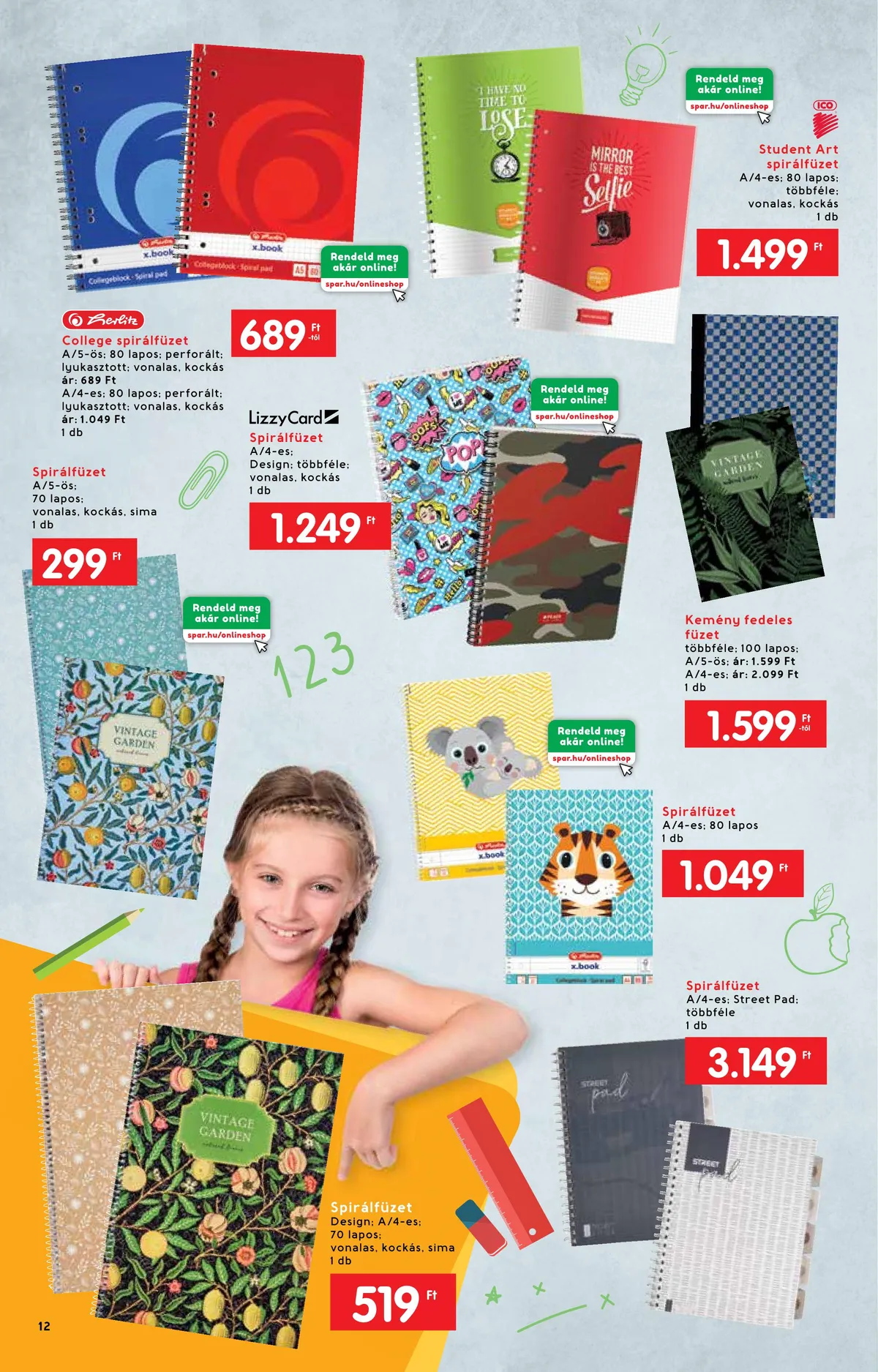 Interspar akciós újság Iskola katalógus 07.20–08.17 – 12. oldal
