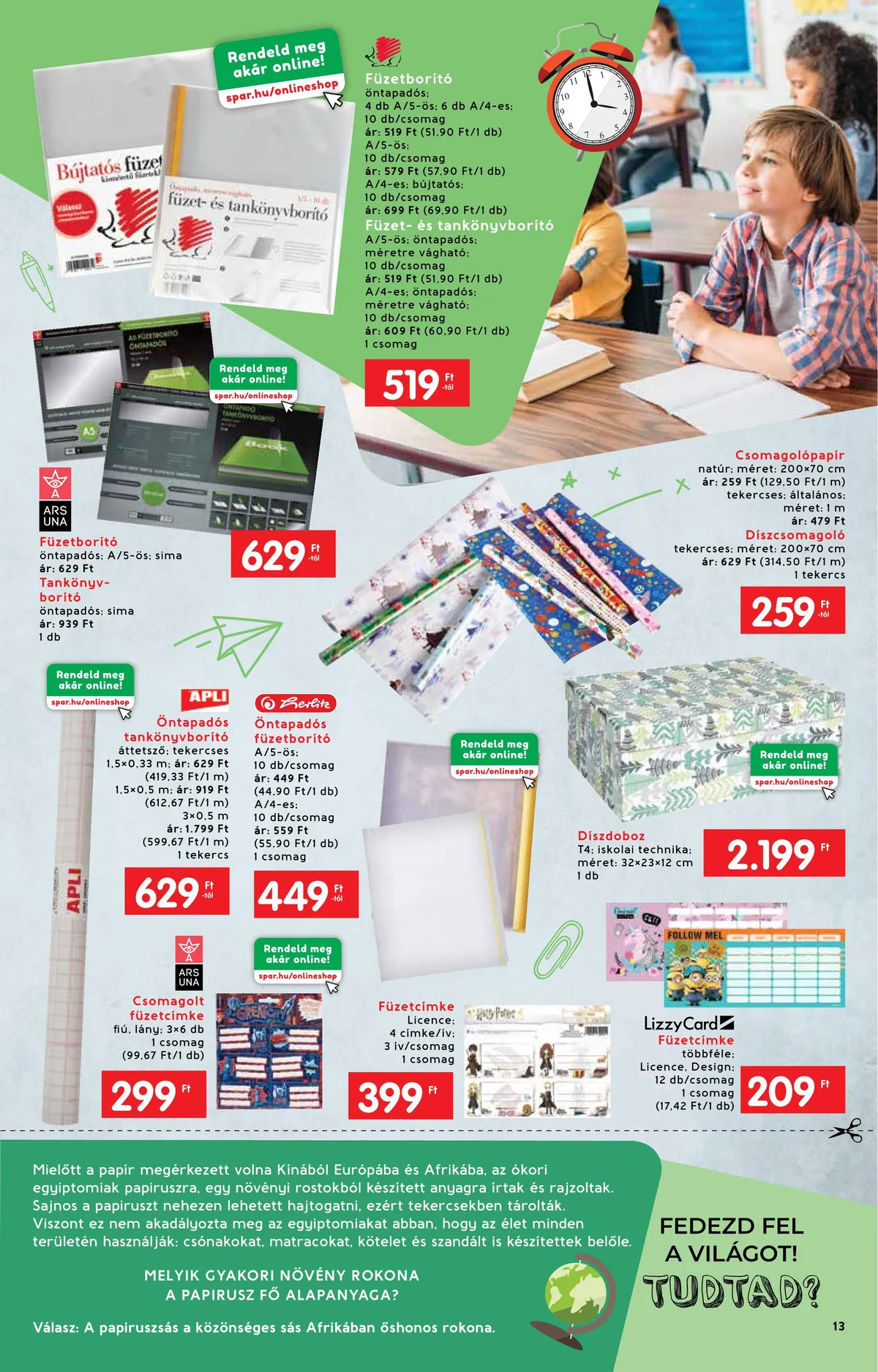 Interspar akciós újság Iskola katalógus 07.20–08.17 – 13. oldal