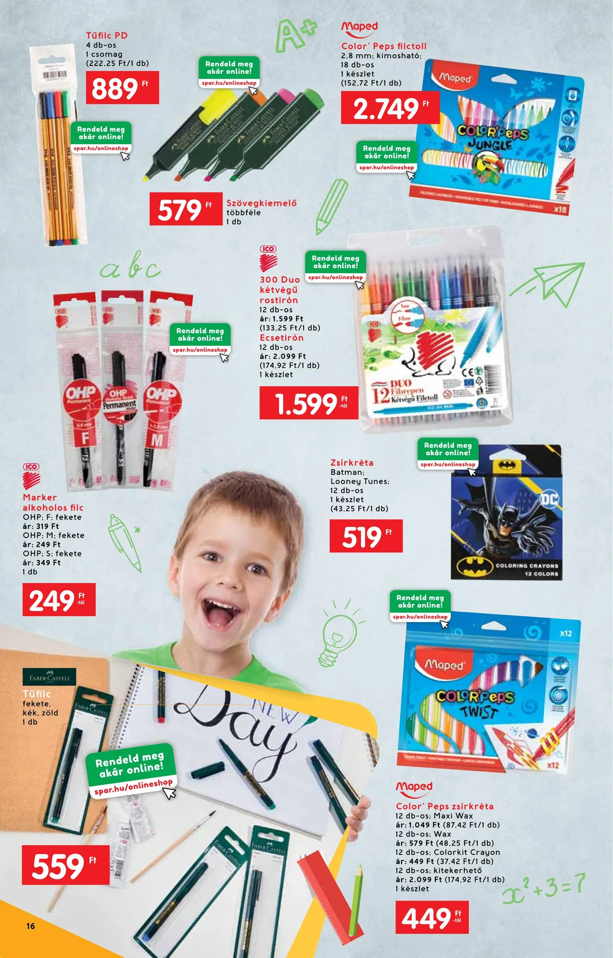 Interspar akciós újság Iskola katalógus 07.20–08.17 – 16. oldal