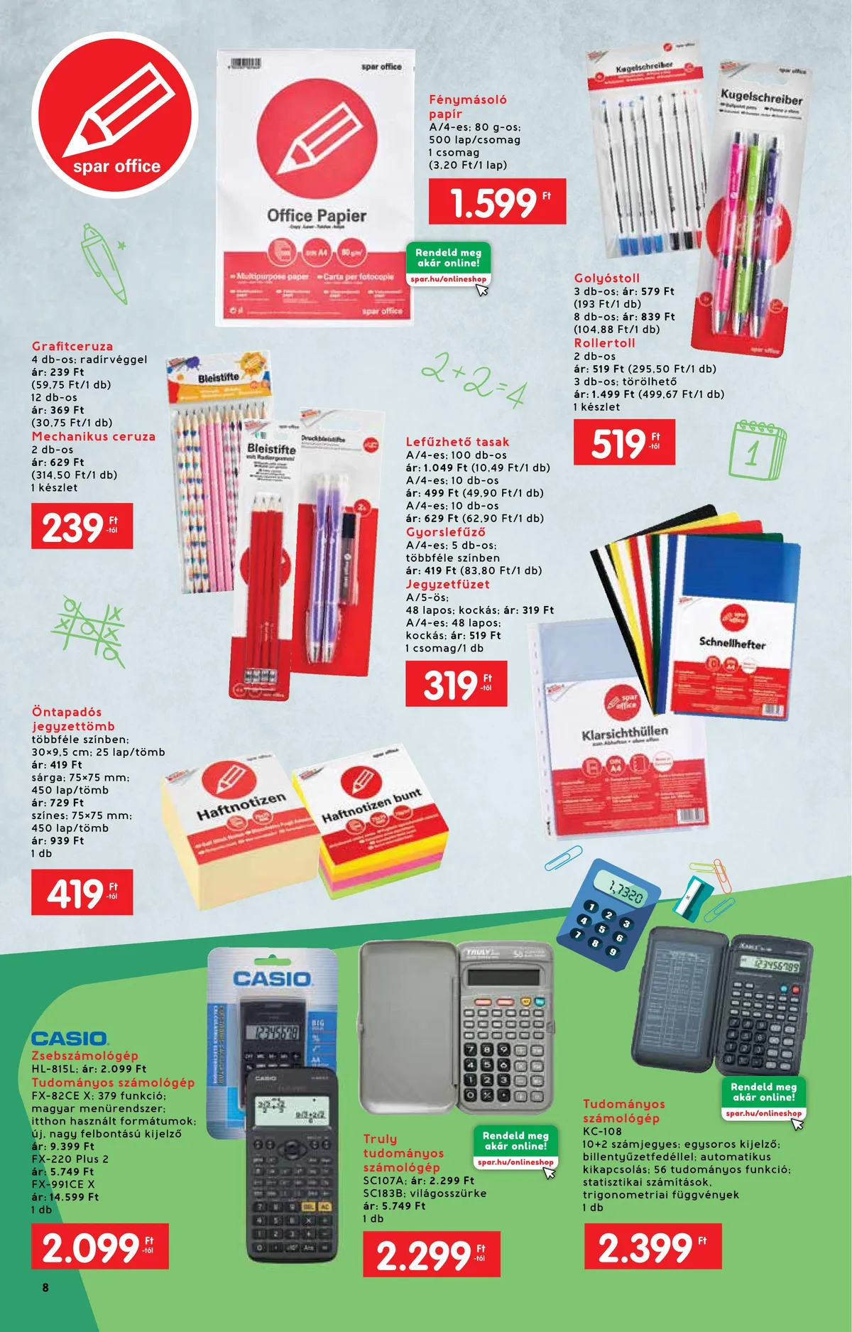 Interspar akciós újság Iskola katalógus 07.20–08.17 – 8. oldal