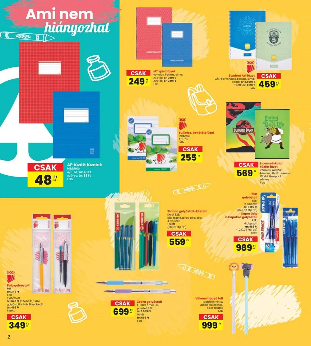 Interspar akciós újság Iskola 08.08–08.21 – 2. oldal