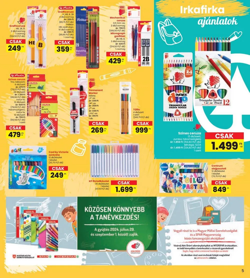 Interspar akciós újság Iskola 08.08–08.21 – 5. oldal