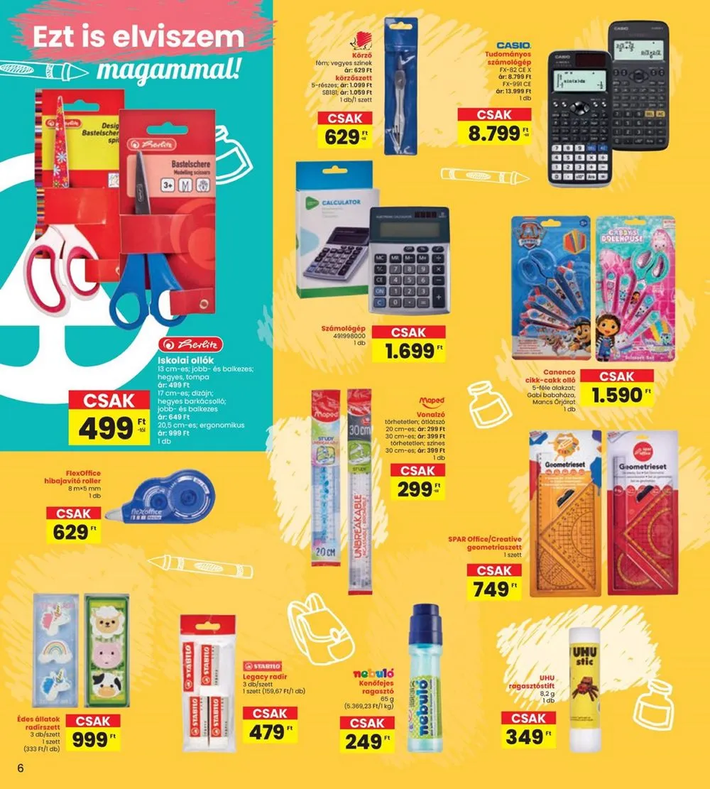 Interspar akciós újság Iskola 08.08–08.21 – 6. oldal