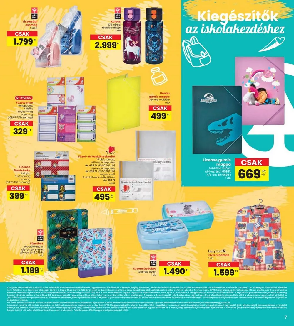 Interspar akciós újság Iskola 08.08–08.21 – 7. oldal