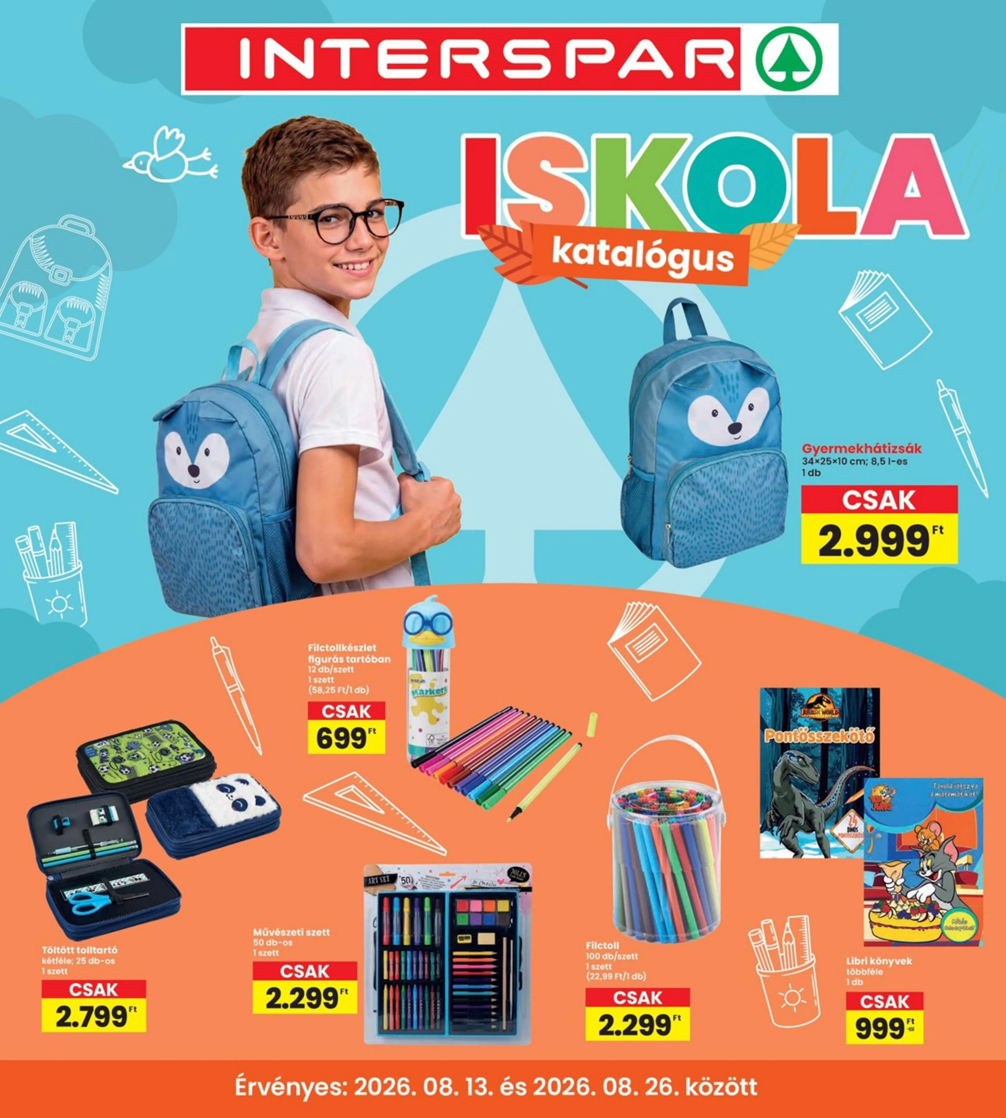 Interspar akciós újság Iskola 08.13–08.26