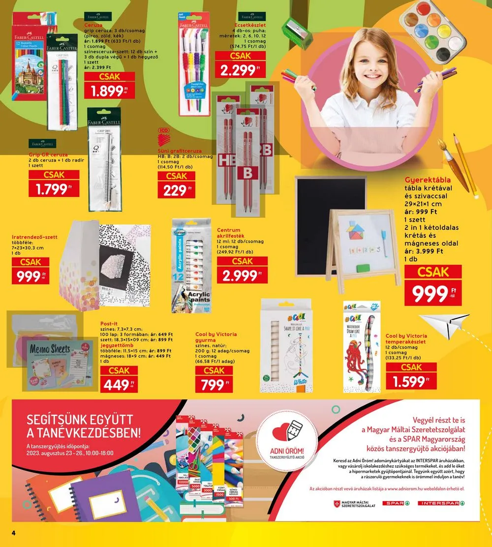 Interspar akciós újság Iskolakezdés 08.10–08.23 – 4. oldal