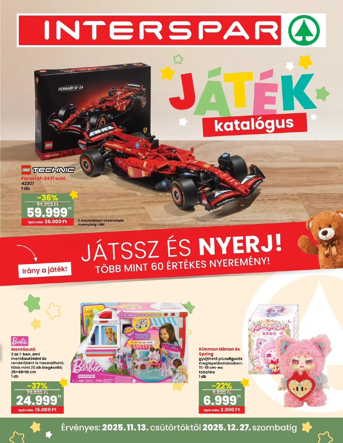 Interspar akciós újság Játék katalógus 11.13–11.13