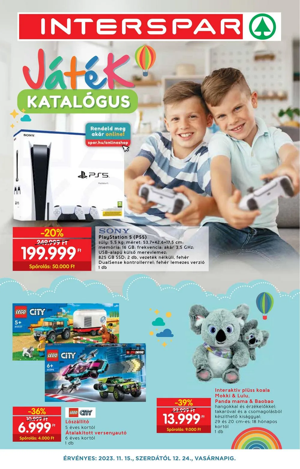 Interspar akciós újság Játék 11.15–12.24