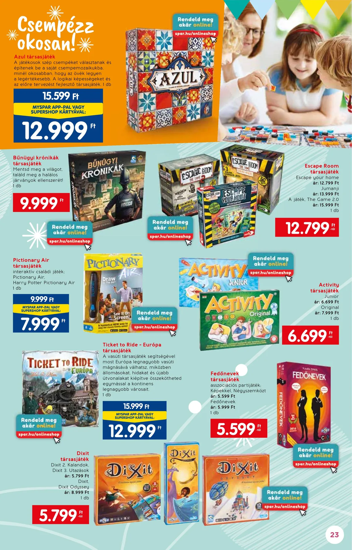 Interspar akciós újság Jatekkatalogus 11.16–12.07 – 23. oldal