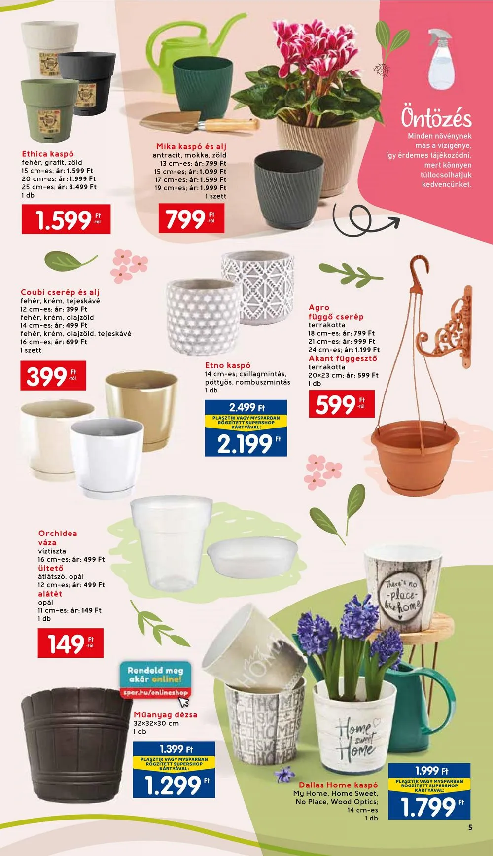 Interspar akciós újság Kert 03.01–04.08 – 5. oldal