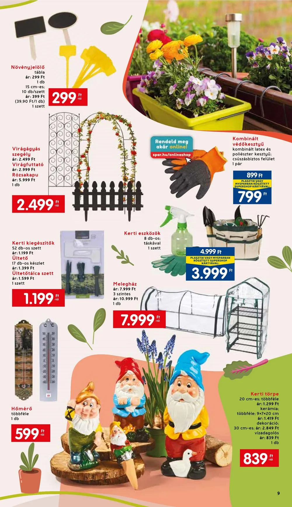 Interspar akciós újság Kert 03.01–04.08 – 9. oldal