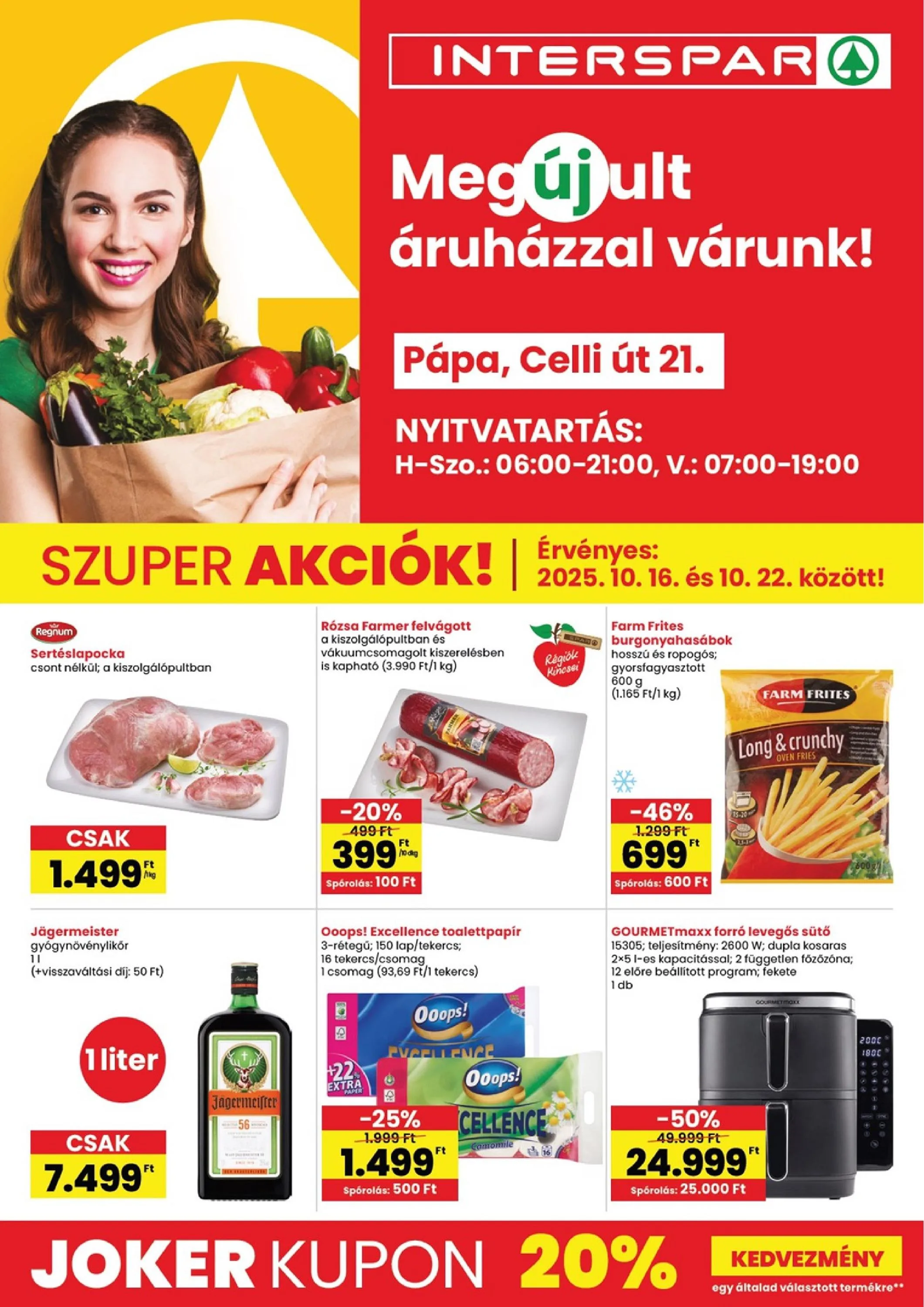 Interspar akciós újság Papa megujulas 10.16–10.22
