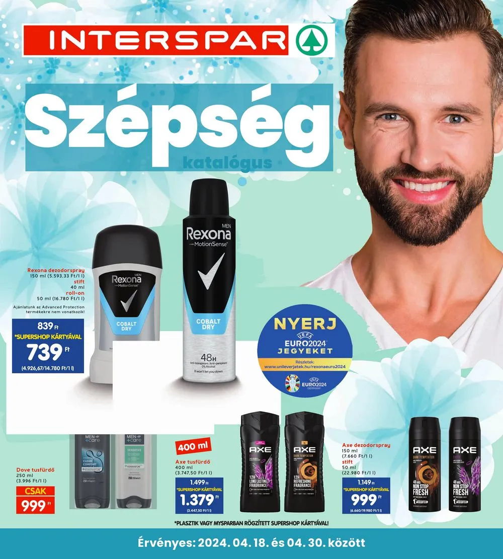 Interspar akciós újság Szépség 04.18–04.30