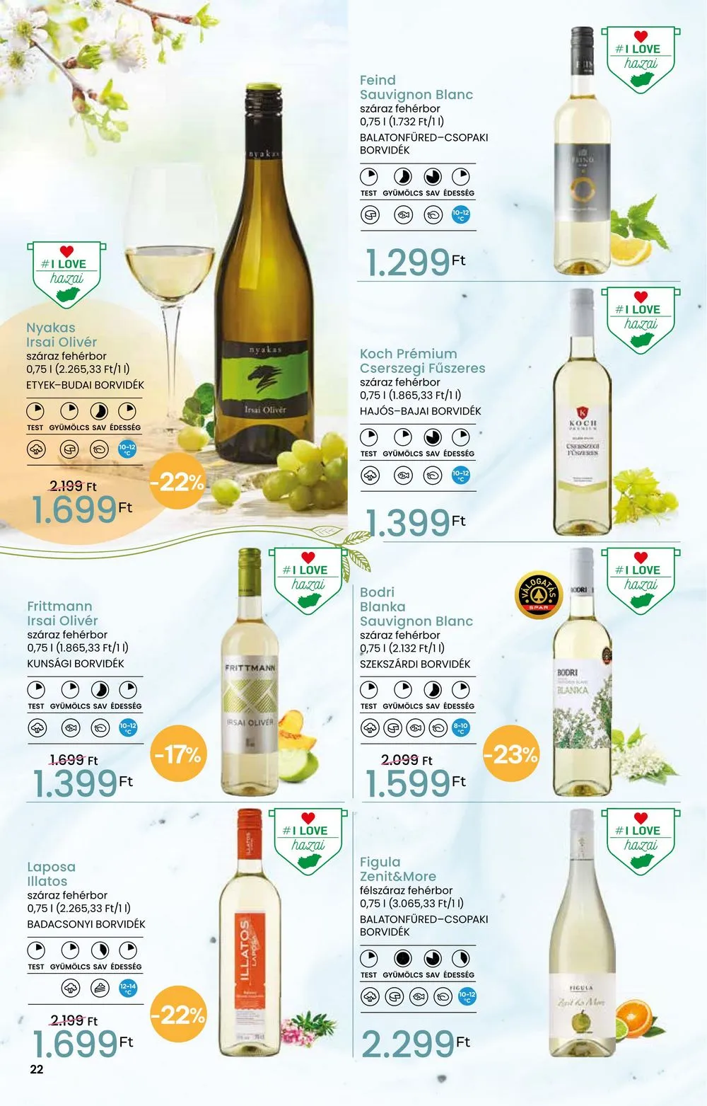 Interspar akciós újság Tavaszi Inyenc 03.06–03.20 – 22. oldal
