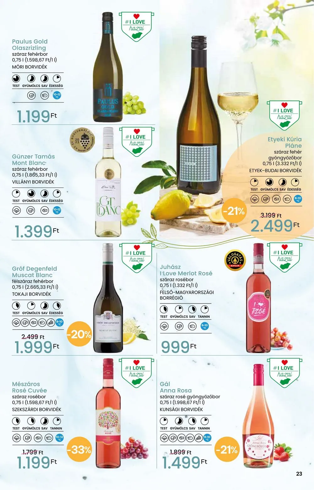 Interspar akciós újság Tavaszi Inyenc 03.06–03.20 – 23. oldal