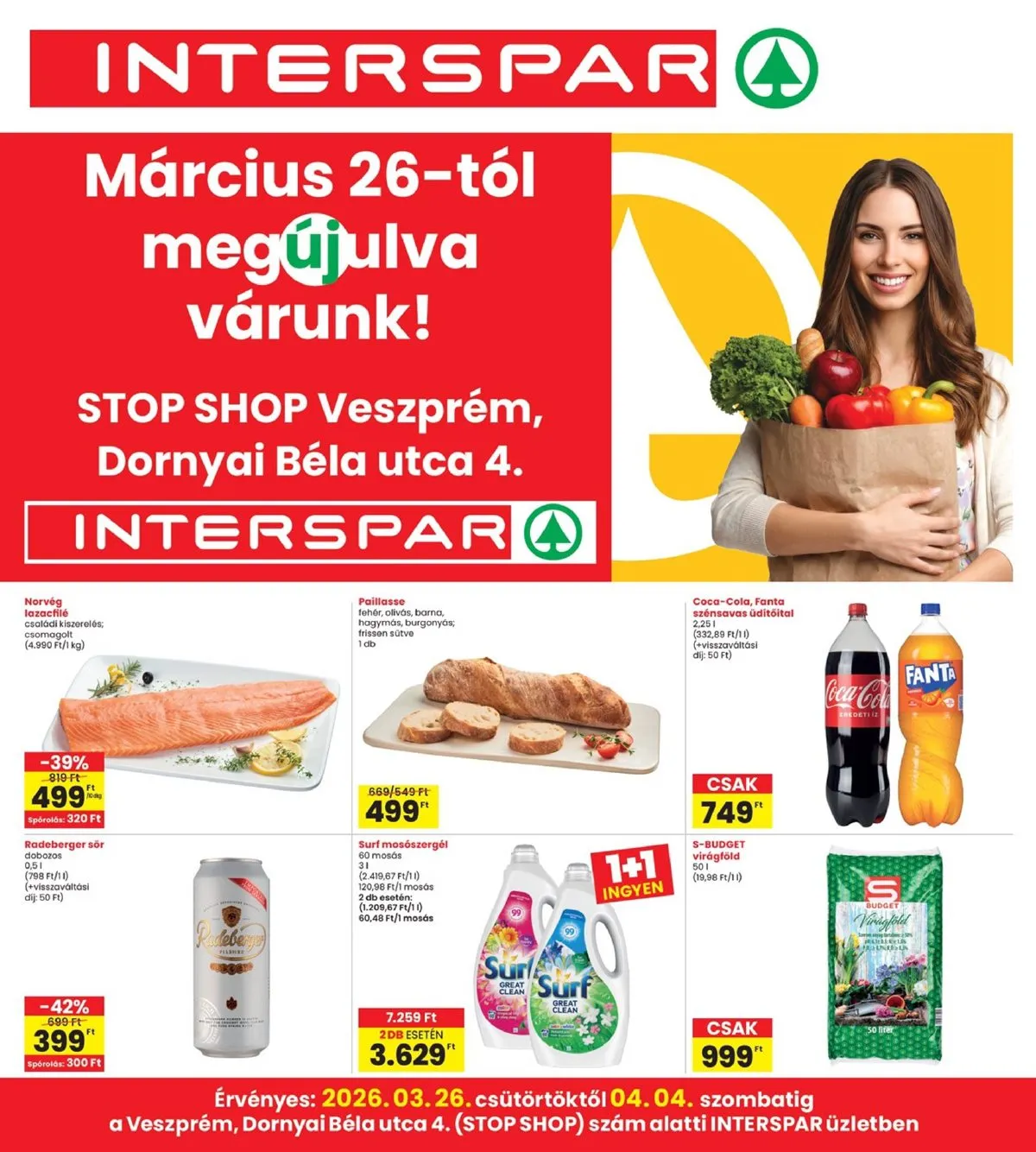 Interspar akciós újság Veszprém 03.26–04.04