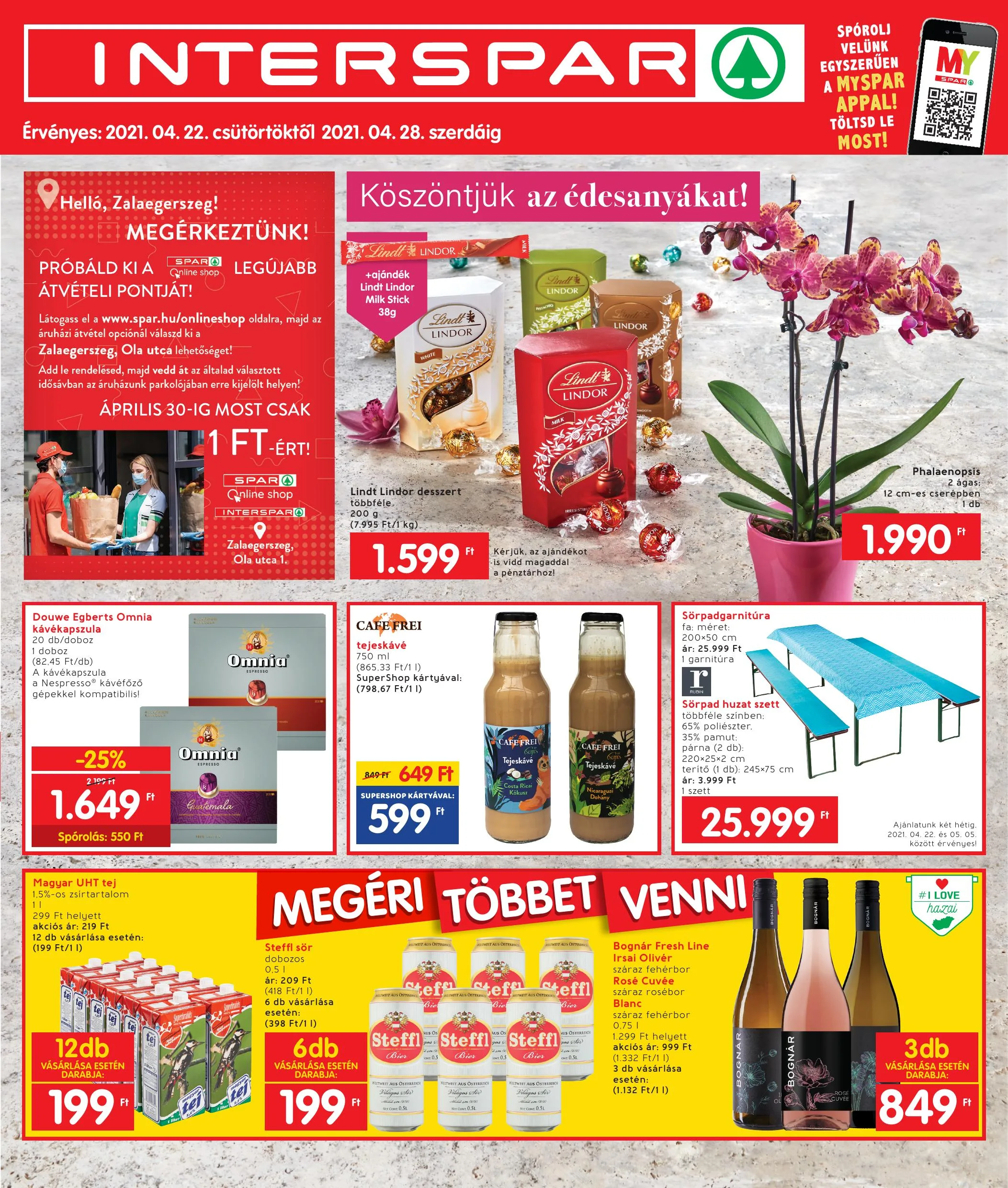 Interspar akciós újság Zalaegerszeg 04.22–04.28
