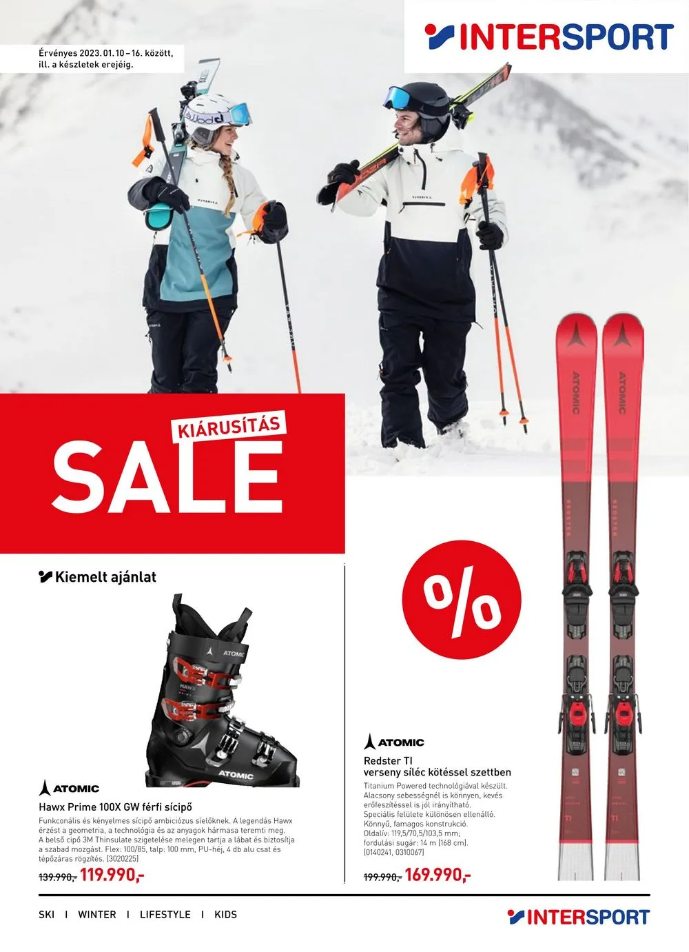 Intersport akciós újság 01.10–01.16