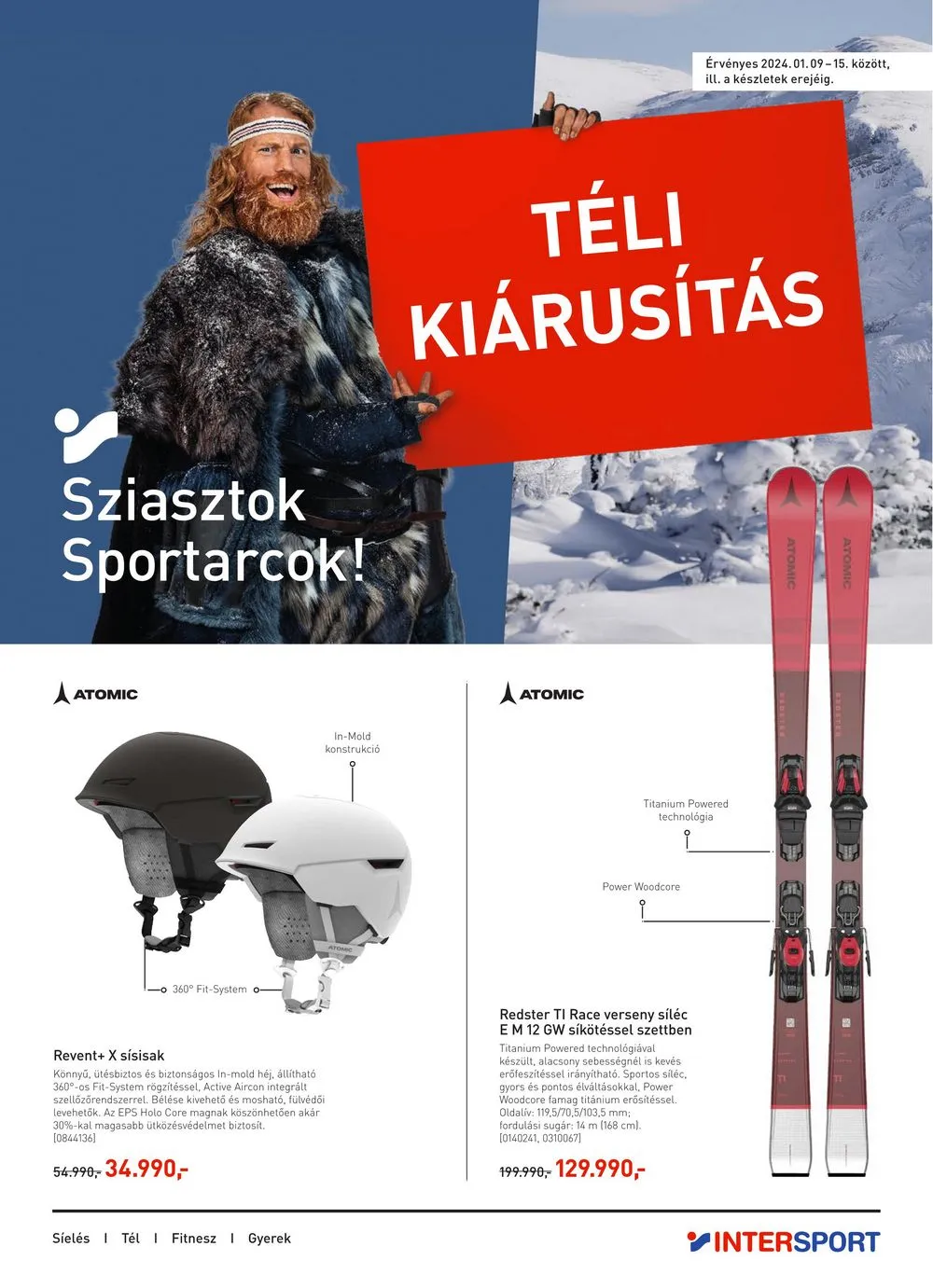 Intersport akciós újság 01.09–01.15
