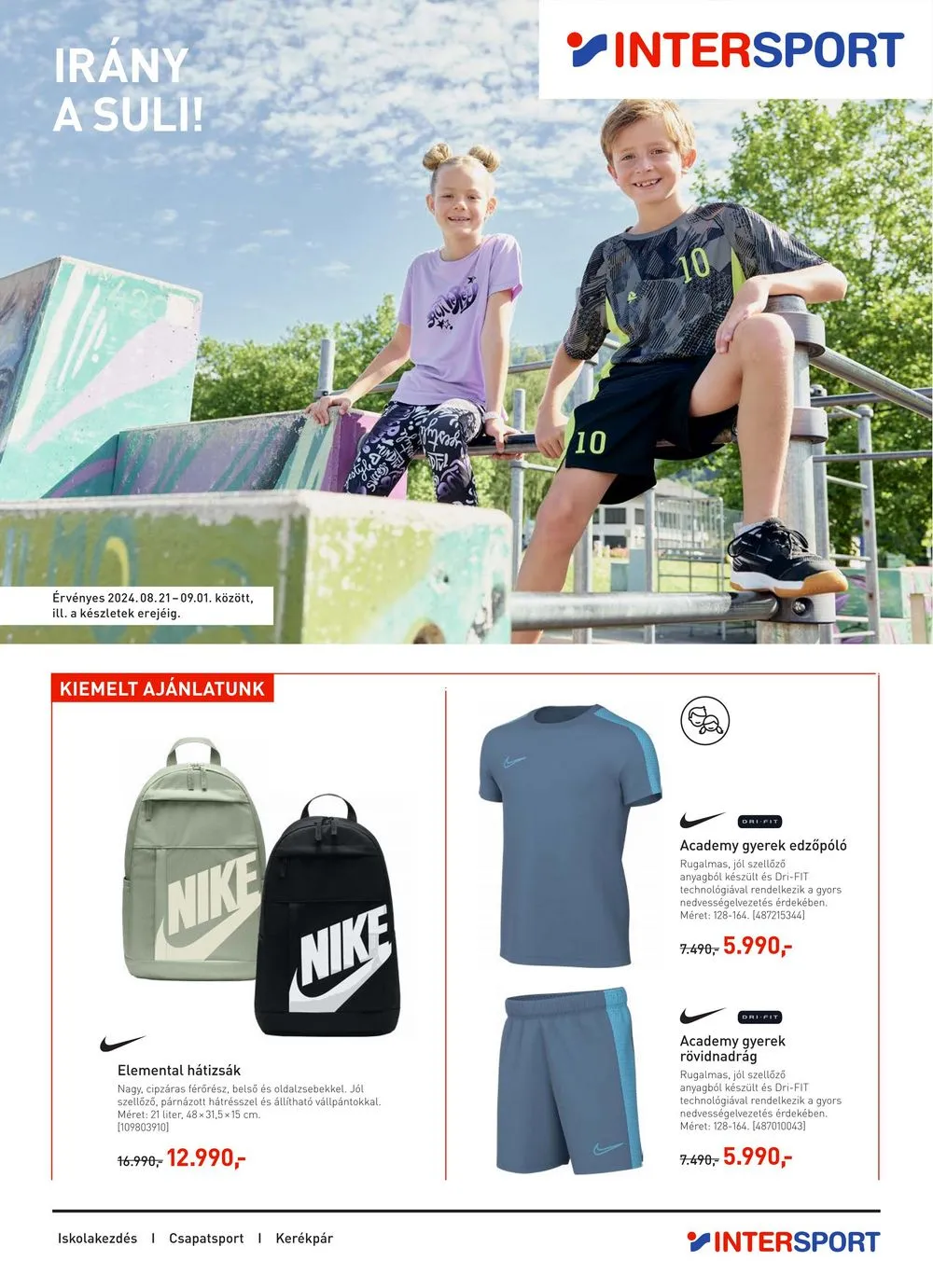 Intersport akciós újság 08.21–09.01