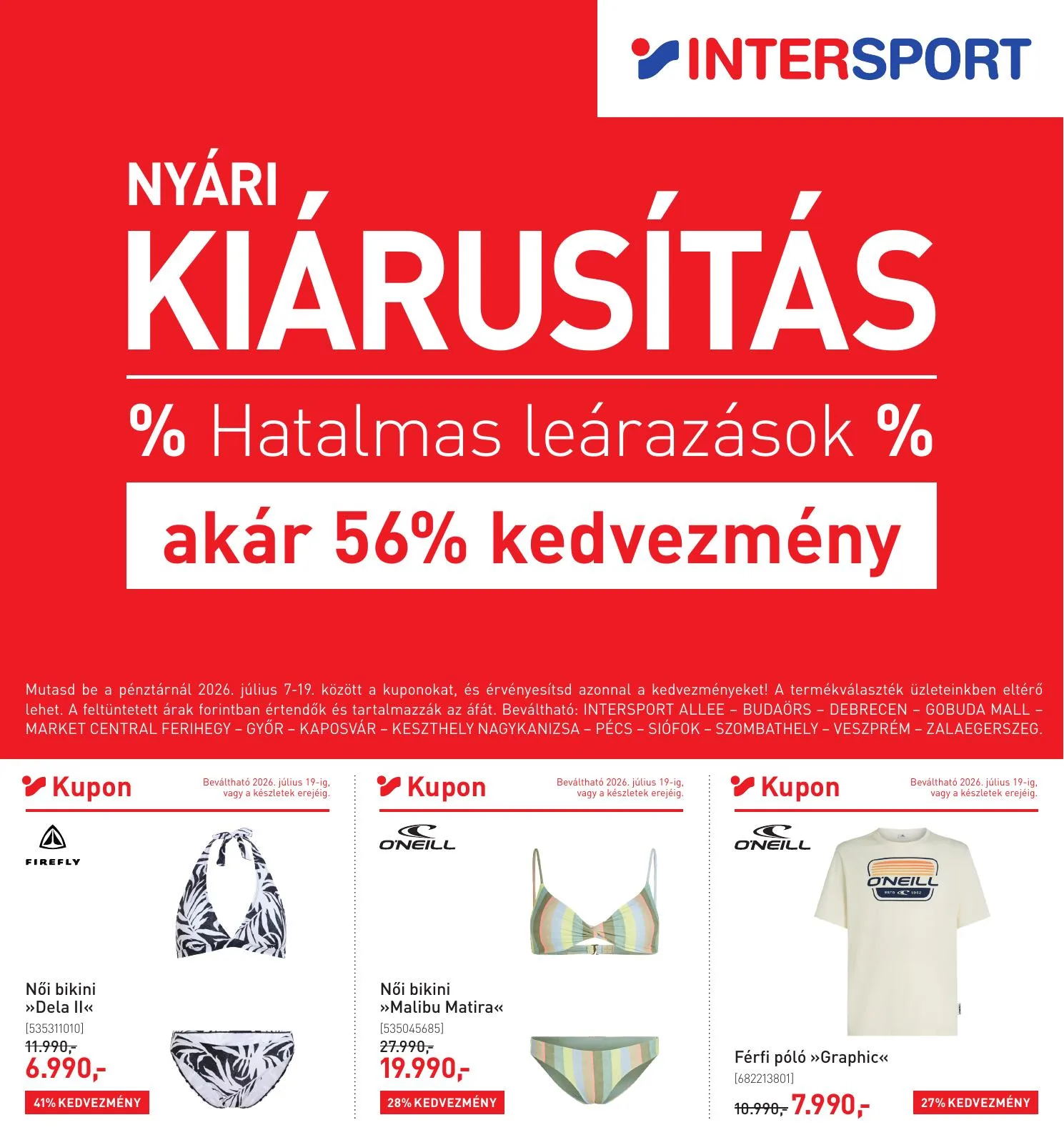 Intersport akciós újság 07.07–07.19