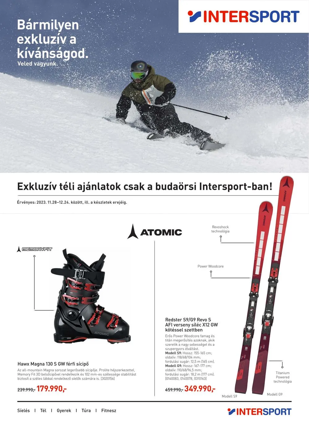 Intersport akciós újság Budaors 11.28–12.24