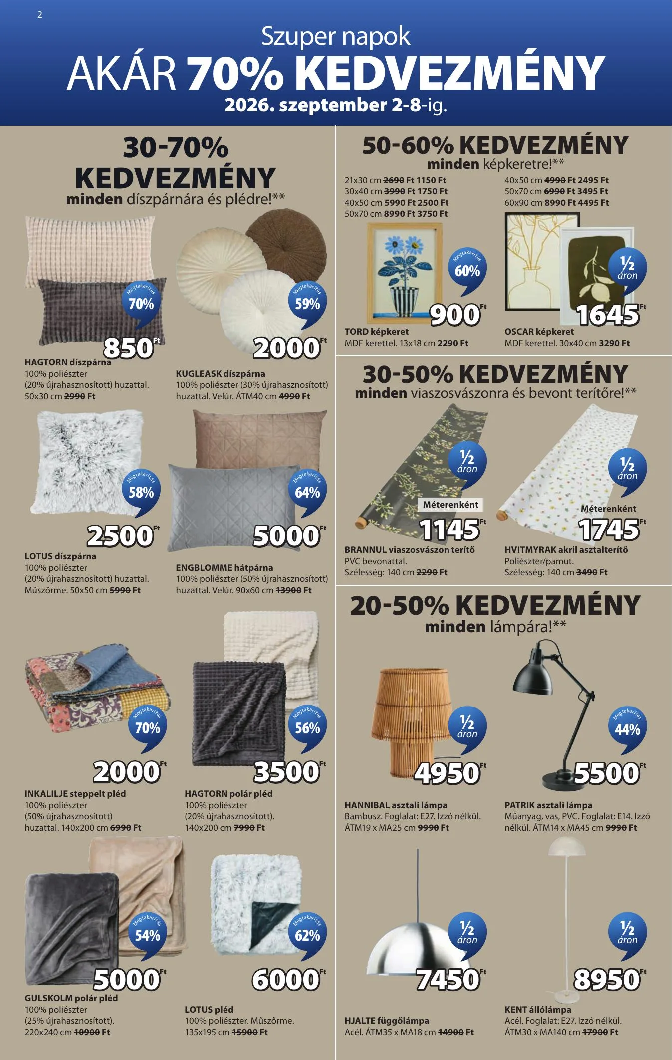JYSK akciós újság 09.02–10.13 – 3. oldal