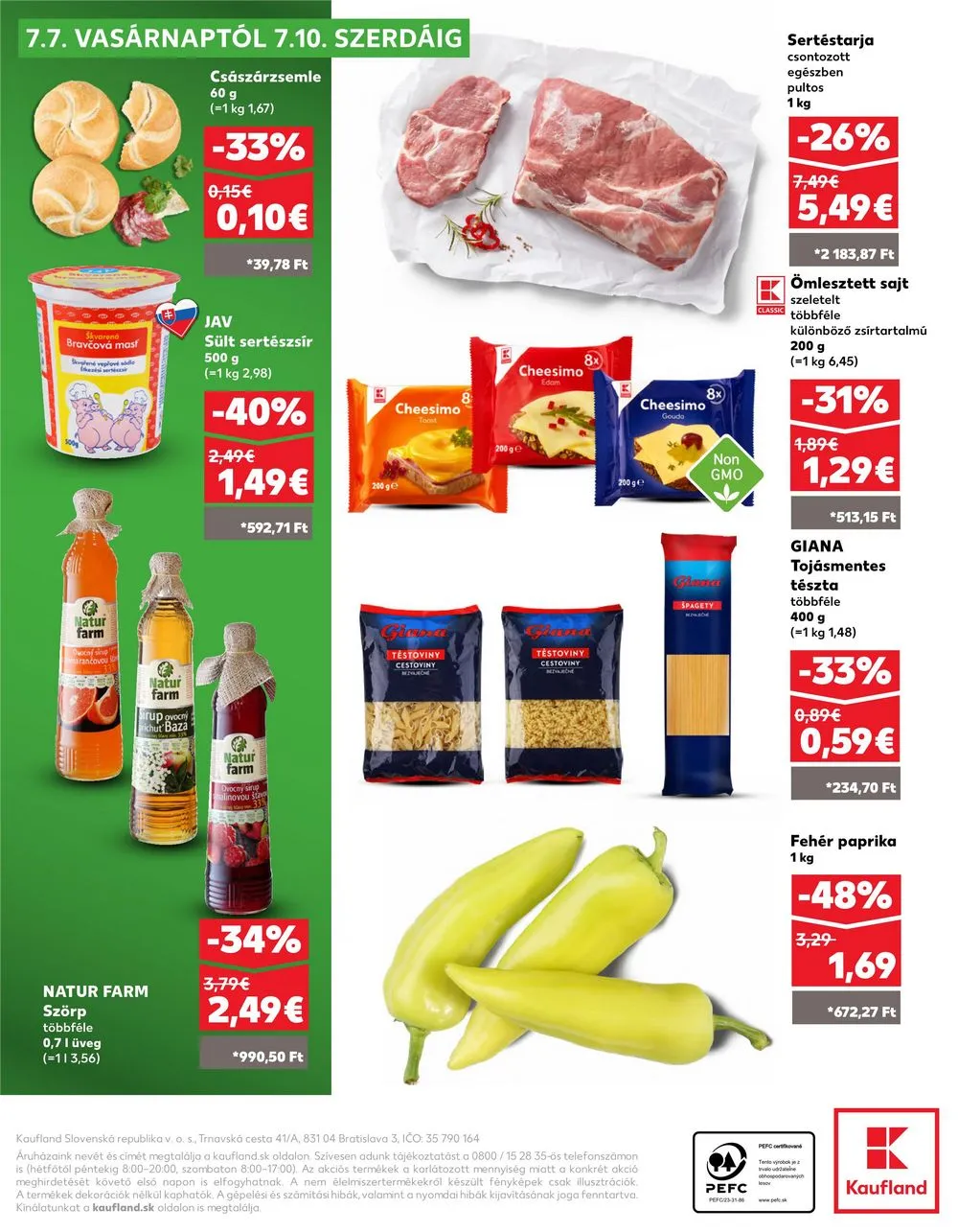 Kaufland akciós újság Losonc Rozsnyo Toketerebes Nagykuros 07.04–07.10 – 39. oldal