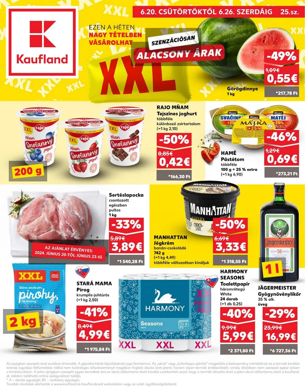 Kaufland akciós újság Losonc Rozsnyo Toketerebes Nagykurtos 06.20–06.26