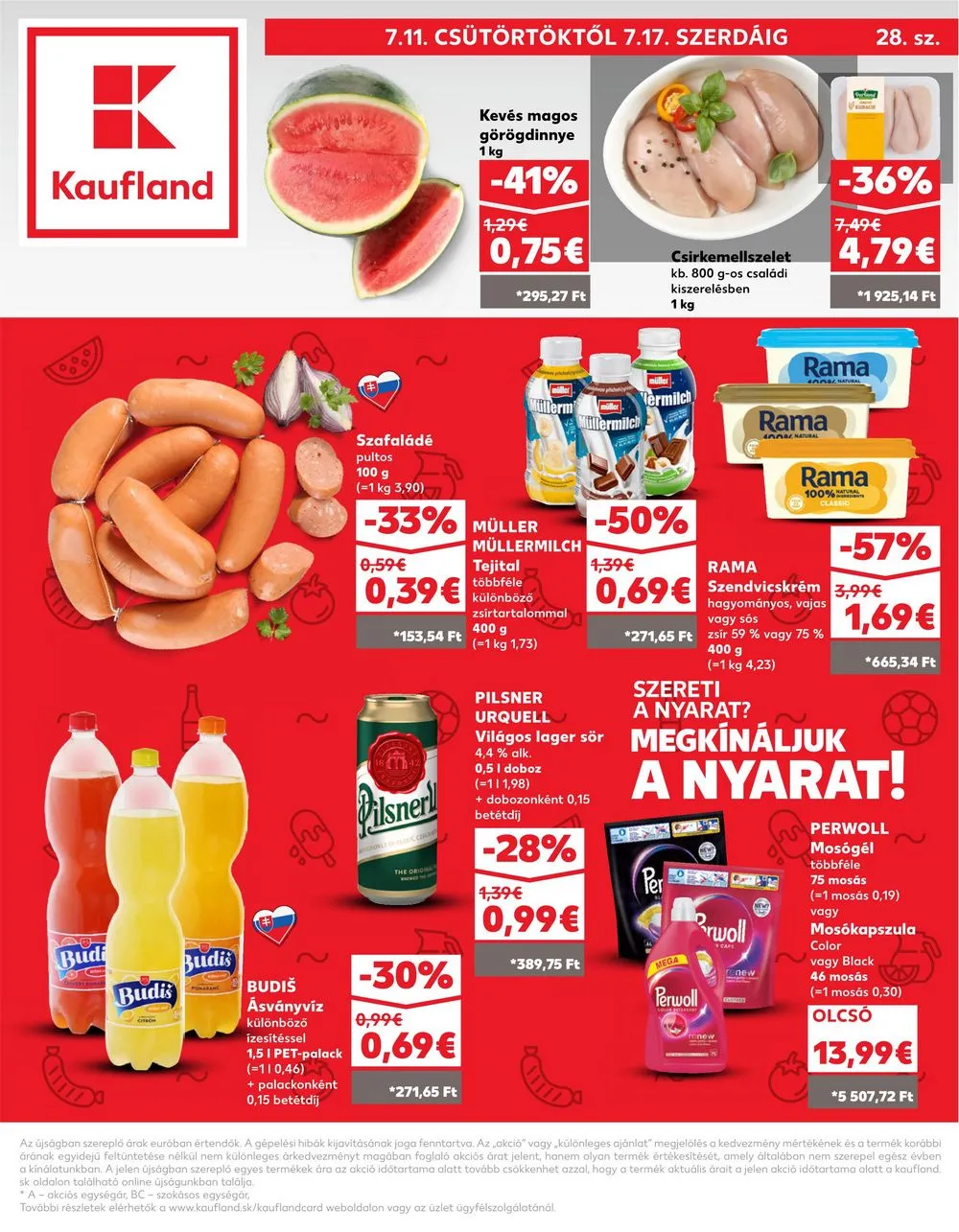 Kaufland akciós újság Losonc Rozsnyo Toketerebes Nagykurtos 07.11–07.17