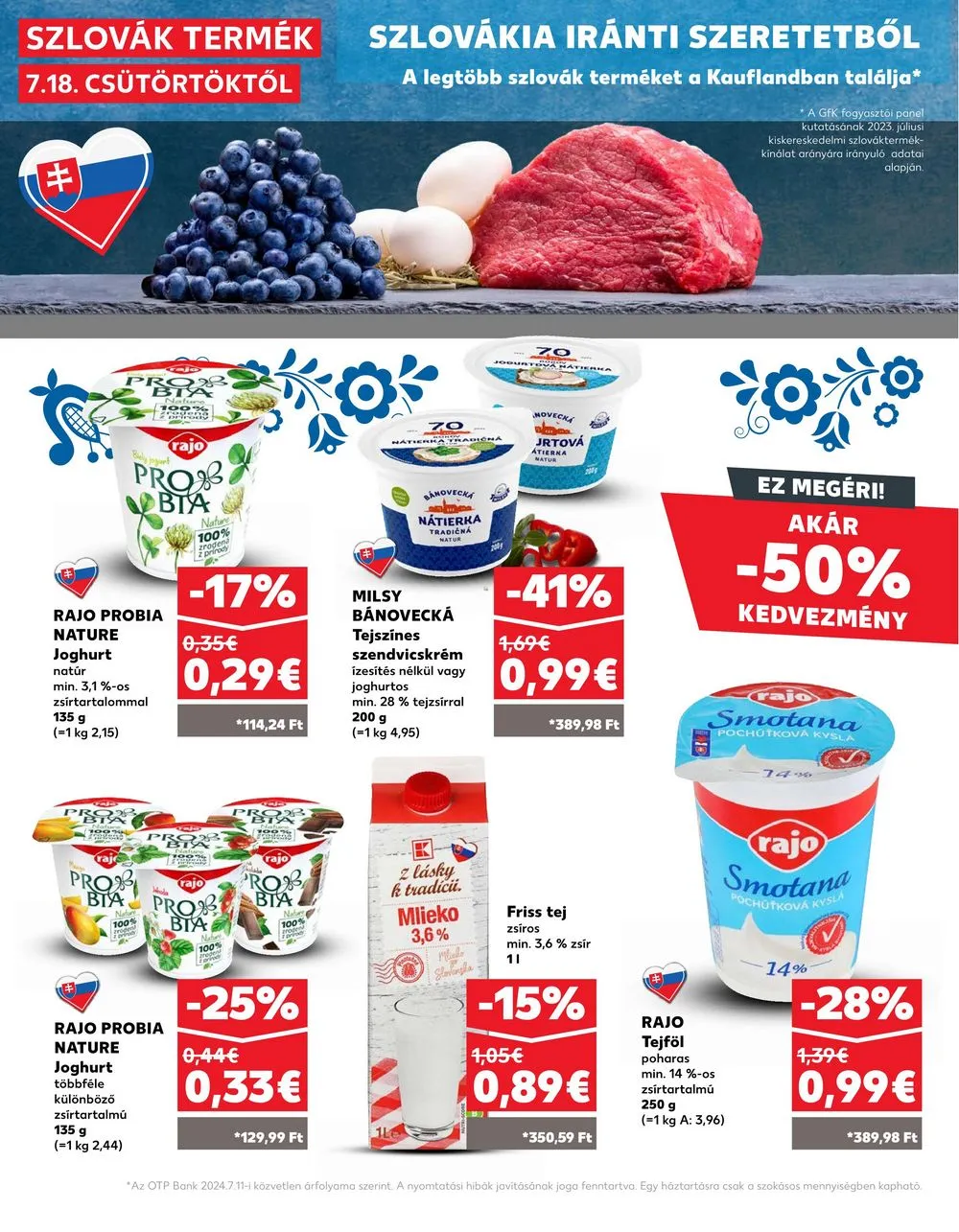Kaufland akciós újság Losonc Rozsnyo Toketerebes Nagykurtos 07.18–07.24 – 12. oldal