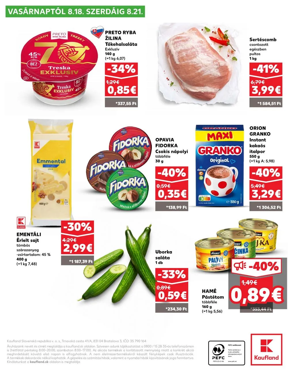 Kaufland akciós újság Losonc Rozsnyo Toketerebes Nagykurtos 08.15–08.21 – 36. oldal