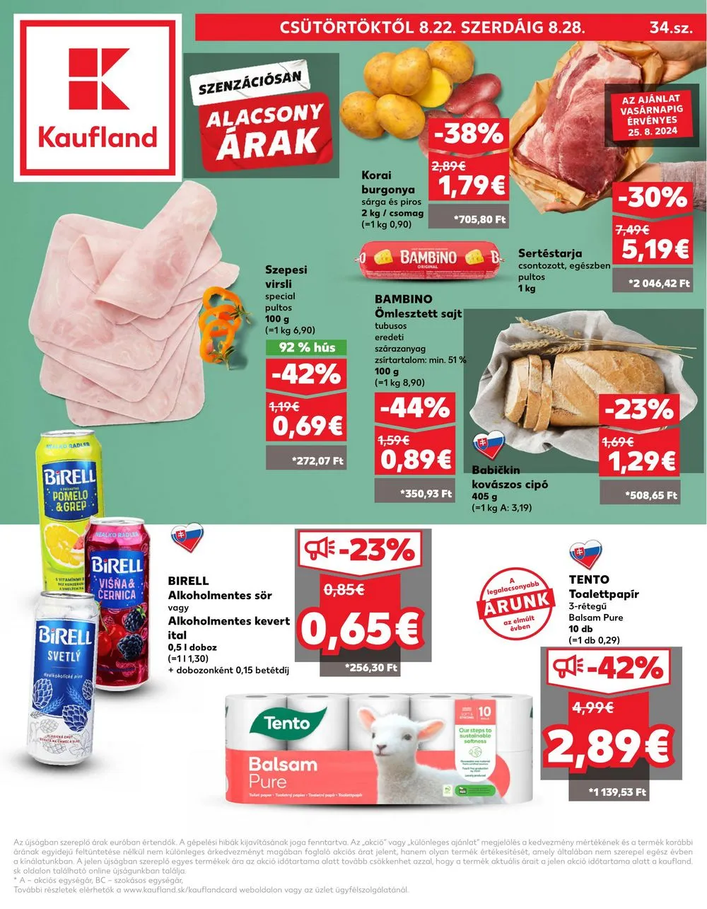 Kaufland akciós újság Losonc Rozsnyo Toketerebes Nagykurtos 08.22–08.28