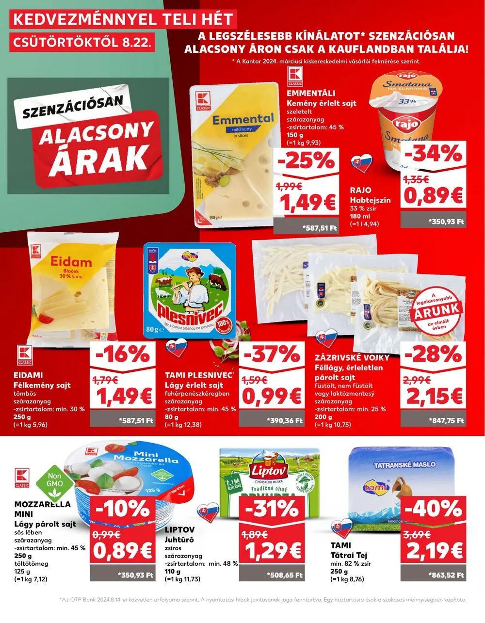 Kaufland akciós újság Losonc Rozsnyo Toketerebes Nagykurtos 08.22–08.28 – 12. oldal