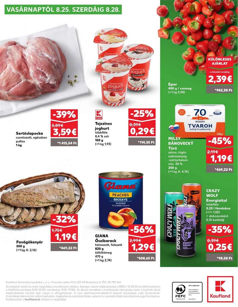 Kaufland akciós újság Losonc Rozsnyo Toketerebes Nagykurtos 08.22–08.28 – 36. oldal