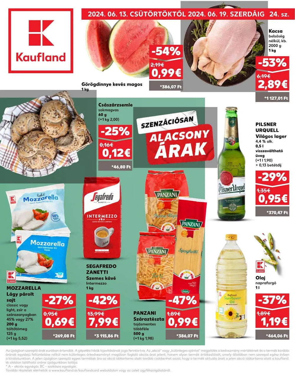 Kaufland akciós újság Losonc Rozsnyo Toketerebes Nagykurtos 06.13–06.19