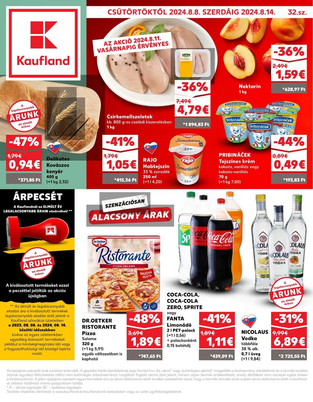 Kaufland akciós újság Losonc Rozsnyo Toketerebes Nagykurtos 08.08–08.14