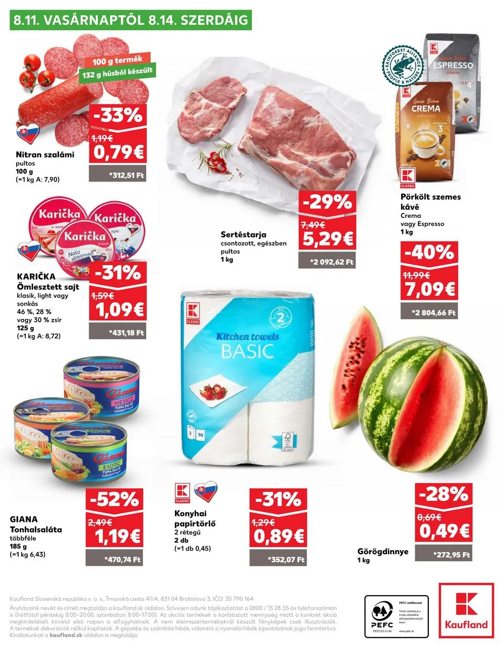 Kaufland akciós újság Losonc Rozsnyo Toketerebes Nagykurtos 08.08–08.14 – 35. oldal