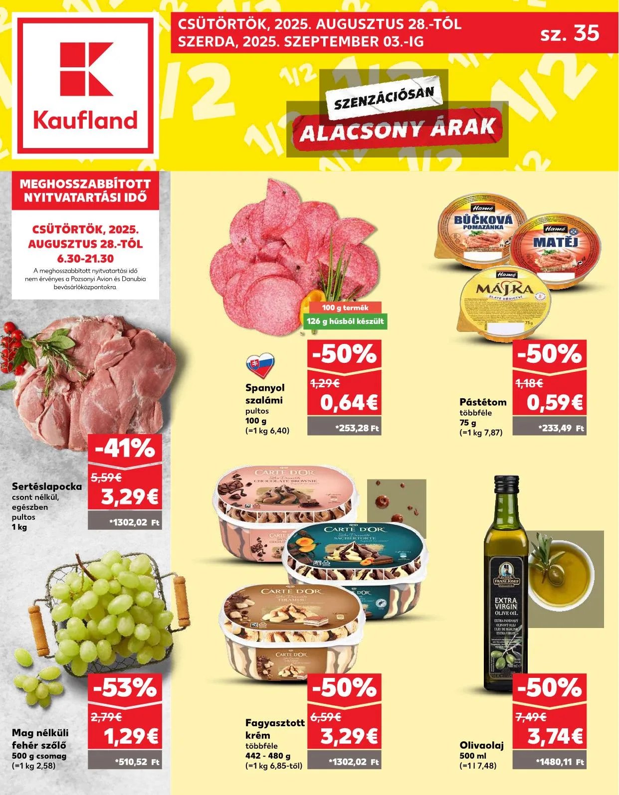 Kaufland akciós újság Losonc rozsnyo toketerebes nagykurtos 08.28–09.03